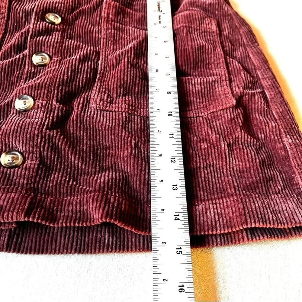 American Eagle Brown Corduroy high-rise Skirt Women Size 8 - Picture 6 of 8